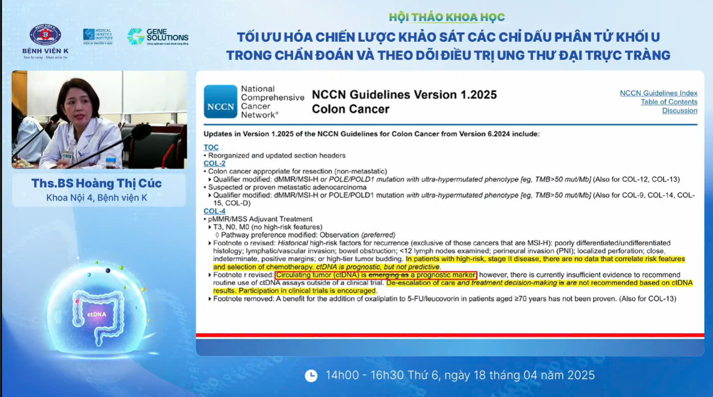 Ths.BS Hoàng Thị Cúc nói về cập nhật mới NCCN V1.2025